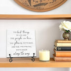 5” Inspirational Wooden Plaque Sign With Metal Support - The Best Things In Life Are The People We Love - Motivational Rustic Wood Sign Decor For Home Bedroom Office Decorations & Gifts - A14