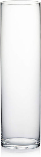 WGV Cylinder Vase, Diameter 5", Height 18", Clear Glass Floral Planter Container, Tall Centerpiece Arrangement for Wedding Party Event Home Office Decor, 1 Piece