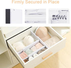 Drawer Dividers Dresser Drawer Organizer 3 Pack Adjustable Kitchen Drawers Divider Plastic Separators for Clothes Desk Office Storage