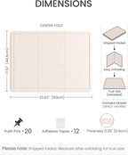 Fluxynara Bulletin Board, 23.6" x 17.5" Cork Board Alternative with 12 Safe Removable Adhesive Tabs, Foldable Felt Pin Board for Home Office, Classroom, Bedroom,Entryway for Walls—Oatmeal