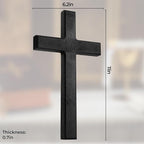 XIPENGKEJI Wooden Cross for Wall,Can be Used for Christian Wall Art,Black Jesus Cross Decorp-Perfect Decoration,Home Decoration for Spiritual Salvation,Christian Gifts-11Inch X 6.2Inch(Black)