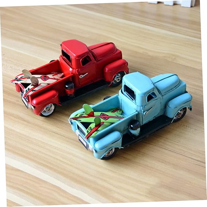 Vintage Handmade Iron Car Model Antique Desktop Ornament Retro Décor for Home and Office for Vehicle Enthusiasts