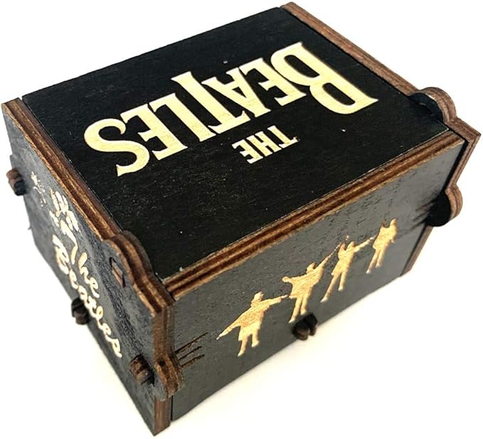 Pursuestar TheBeatles Let It Be Wind Up Music Box, Vintage Engraved Wood Mechanism Musical Gifts for Mother's Day Valentine's Day Christmas Thanksgiving