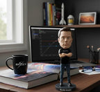Bobbletopia Elon Musk Bobblehead World Leaders Series | Entrepreneur & American Patriot Collectible, 8" Polyresin Figurine, Comes in Display Box