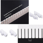 22 Pack Drawer Divider Clips Holder Plastic Mount Fixing Buckle Corner Angle Cross Connector Ends for Drawer Organizer Partition Grid Plates Separators Rail Box Installation (4 Types)