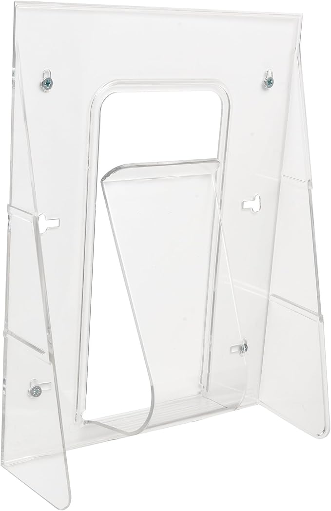 Deflecto Stand-Tall Wall Magazine Holder, Wall Mount Display, Break-Resistant Pocket, Clear, 9-1/8"W x 11-3/4"H x 2-3/4"D (55501)