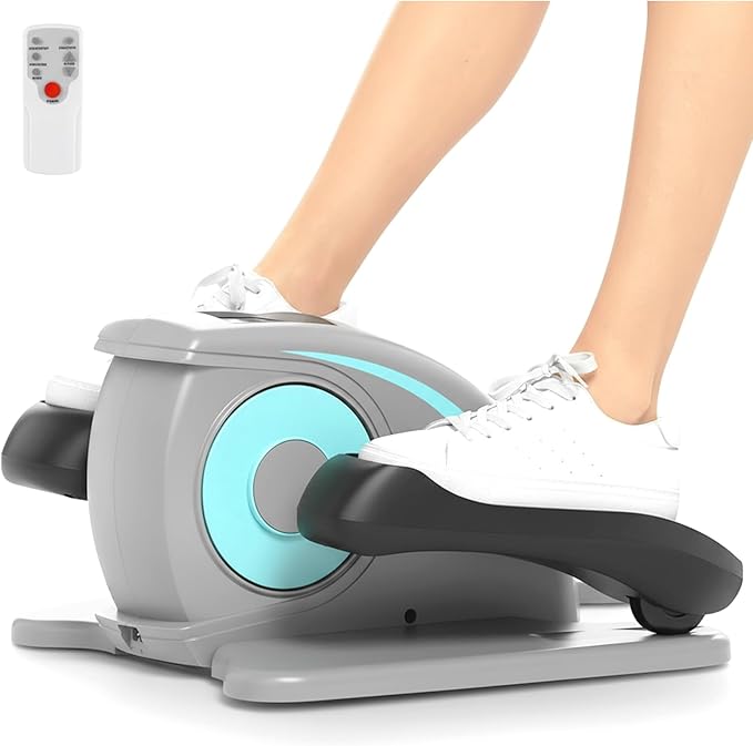 ANCHEER Under Desk Elliptical Machine - Quiet Pedal Exerciser for Seniors, Office & Home, Low-Impact Seated Leg Workout Equipment, Smart LCD Display, Remote Control