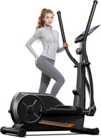 UMAY Elliptical Exercise Machine, Elliptical Machine for Home with 8 Levels Resistance, Silent Magnetic Elliptical Trainer with 12" Stride and LCD Monitor