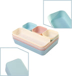 Backerysupply (9 Piece Set) Large Size Plastic Desk Drawer Organizers For Makeup Bathroom Office Kitchen Three Colors