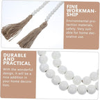 IMIKEYA Wooden Beads Garland: Farmhouse Wood Bead Garland for Tiered Tray Farmhouse s Hanging Wood Rustic s for Coffee Table Decor