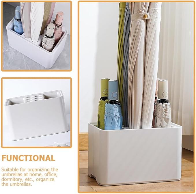 Cabilock Plastic Outdoor Umbrella Stand with Drain Tray
