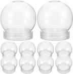 10Pcs Clear Plastic Snow Globe DIY 3 Inch Snow Globes, Clear Plastic Water Globe Water Globe Jar with Screw Off Cap Candy Cookies Jar for DIY Crafts Christmas Plant Flower Moss Landscape