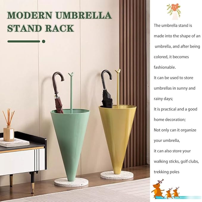 Umbrella Stand Rack Umbrella Basket Tall Umbrella Shape Household Storage Bucket, Multifunctional Umbrella Rack, Nordic Umbrella Stand For Hotel, With Bird Shape Handle ( Color : Yellow , Size : 30*85