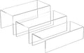 Sezanrpt Acrylic Risers Display Stands 3pcs, Rectangular Display Risers 3 Steps, Clear Acrylic Stand for Funko Pop, Collectibles, Brand Store, Home Storage Organizer - 12- 3'', 4'', 5''