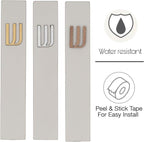 A&S Mezuzot Modern Concrete Mezuzah Case with Scroll, Easy Peel and Stick Mezuza (Grey+ Wood Shin, 6 Inches)