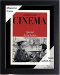 Creative Picture Frames 5.25 x 8.25 Magazine Cinema Frame with Full-Strength Glass, Holds Up To A 1/4" Thick Media Wall Display with Installed Hangers for Easy Mounting, 8x10 Black Frame with Black Mat