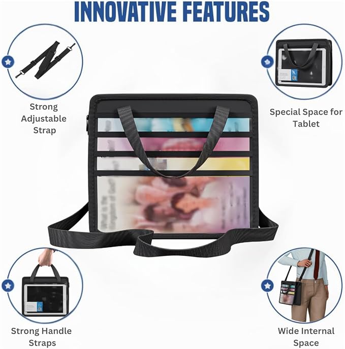 JW Magazine and Tract Holder, JW Field Service Supplies, Jehovah Witness Ministry Supplies, jw.org Accessories Gifts Ideas, Ministry Organizer for Pioneers, Best Life Ever Gifts Pioneer Bag Convention