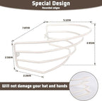Hat Organizer for Baseball Caps, 2-Pack Beige White Metal Hat Rack for Wall Door, Adhesive/Wall Mounted Hat Storage Holder Small Closet Organizers and Storage Solution Ideas