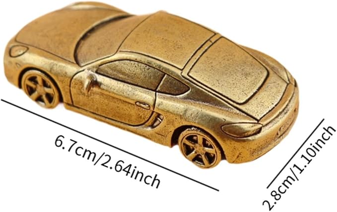 Car Statue Study Brass Artware for Living Room House Warming Gift Decorative