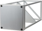 MyGift 20 Inch Tall Modern Silver Tone Metal Geometric Freestanding Entryway Umbrella Rack or Cane Holder with Shelf for Small Umbrellas and Bottom Drip Tray