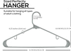 Utopia Home Plastic Hangers 20 Pack - Space Saving Clothes Hanger - Durable & Strong Closet Organizers and Storage with Built-in Strap Hooks - Essential for Shirts, Pants, Skirts & Coats (Grey)