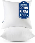 MIULEE Throw Pillows Inserts, Pack of 2 12x12 Inch 100% Virgin Fiber Filling Bed Couch Pillows