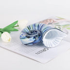 DOVDOV Hand Blown Glass Shell Decoration, Art Glass Conch Sculpture, Colorful Shell Statue for Room Office Coffee Table Living Room TV Stand Cum Home Decoration.
