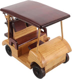 VICASKY Antique Wooden Car Statue Vintage Vehicle Sculpture Collectible Car Figurine for Home