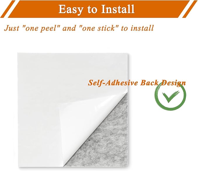 Square Felt Cork Bulletin Board Tiles, Self Adhesive DIY Felt Pin Board for Wall 30" x 20" with 35 Pushpins for Office School Home Wall Decor Stickers Memos Photos Display (Deep Camel)