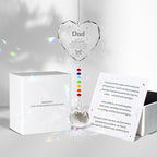 Memorial Gifts for Loss of Dad, Crystal Suncatcher in Memory Sympathy Gifts for Loss of Dad Father, Heart Shaped Bereavement Condolence Gifts for Grieving Friend