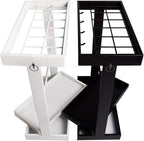 Metal Commercial Umbrella Stand Umbrella Holder, Corridor Entrance Umbrella Drain Rack for Storing 16 Umbrellas, with Mobile Drip Tray and 4 Hooks (Color : Black)