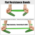 Flat Resistance Bands for Physical Therapy and Rehab, Pilates, Yoga, Latex Elastic Workout Bands Resistance for Women and Men, 5.9 Feet Long