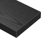 QEEIG Floating Shelves for Wall Bathroom Shelf Bedroom Kitchen Living Room Farmhouse Small Book Shelf 16 inch Set of 2, Black (015-B2)