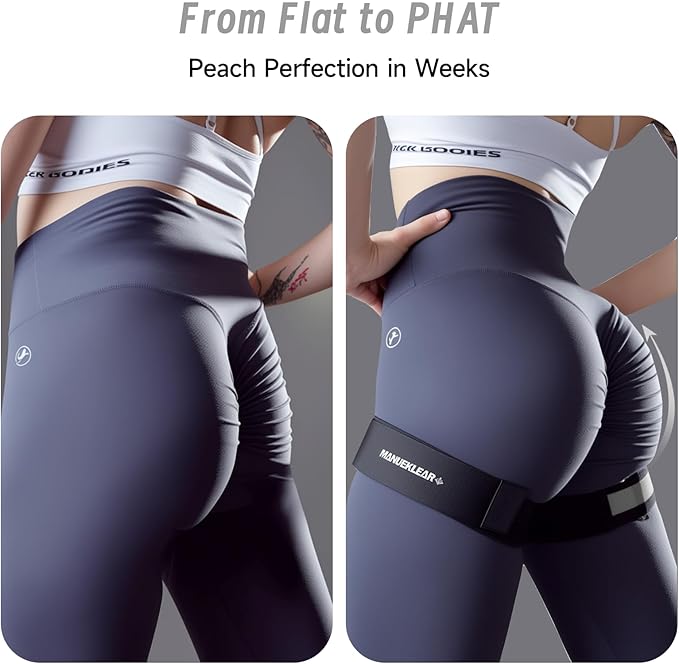 MANUEKLEAR Blood Flow Restriction Bands for Women Glutes Leg, Booty Bands for Women Butt Lift, BFR Occlusion Thigh Bands for Workout Squat Hip Building