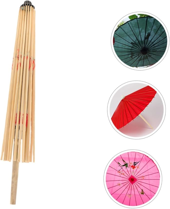 Cabilock Oil Paper Umbrella Frame Hand-Made Umbrella Bracket Stage Stands Chic Decorative