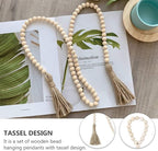 Home Decoration Bead Tassel String Wooden Beads Tassels Wall Hanging Decor Garland