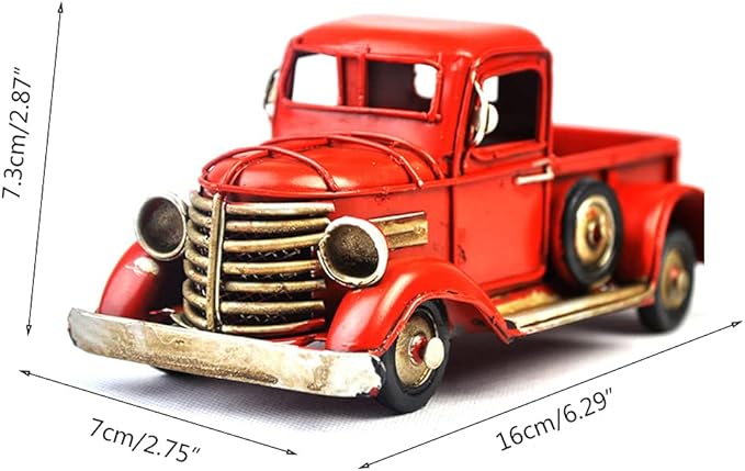 Vintage Truck Tabletop Ornaments Metal Truck Planter Farmhouse Christmas Holiday Decorations Metal Truck Planter