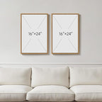Framed Vintage Botanical Wall Art for Living Room, Set of 2 Piece Black Neutral Moody Floral Canvas Prints, Minimalist Modern Farmhouse Flower Wall Decor for Bedroom Office Dining Room, 16x24 Inch