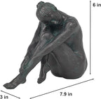 Guichifun Yoga Dancer Statue Home Decoration - Resin Bronze Sculpture Modern Creative Home Garden Statue Handicrafts Art Ware Décor Office Room or Outdoor Gifts 7.8 x 3 x 5.8 Inch
