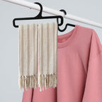 Milisten Scarf Hanger 10-Pack Plastic Organizer for Closet Belt Tie Holder Rack with Smooth No-Scratch Hooks Space-Saving Shawl Display Stand 6.69X3.14X0.09 Inches