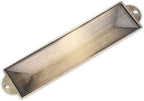 BRTAGG Metal Mezuzah For Door, Install Use Double-sided Tape, 5.3" Tall, English & Hebrew Scripture, Bronze, Easy Peel and Stick Mezuzahs Cover Jewish Gifts (for 4 Inches Scroll)