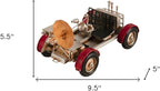 HomeRoots 5" Red and Silver Metal Hand Painted Model Car Tabletop Sculpture