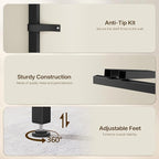 YATINEY 5-Tier Corner Shelf, Industrial Corner Storage Stand, Corner Bookshelf with Metal Frame, Freestanding Corner Shelf Stand for Living Room, Study, Bedroom, Rustic Brown and Black CJ11BR