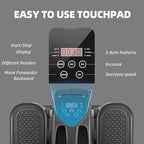 ESL Under Desk Elliptical - Portable Leg Exerciser with Pedal Strap for Seniors, Compact Seated Elliptical with Remote Control, LCD Display Electric Elliptical Trainers for Home