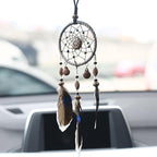 Dream Catcher for Car, Handmade Bohemian Style Rearview Mirror Hanging Decor with Feathers & Beads, Good Luck Charm for Safe Travel, Car Accessories for Women (Popular Picks)