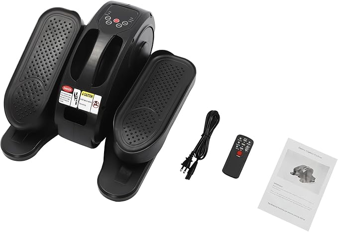 Under Desk Elliptical, 2 in 1 Ellipse Leg Exerciser for Seniors Adults 5Gear Electric Seated Pedal Exerciser W/Anti-Slip Pads Quiet Elliptical Machine with Remote Control for Home