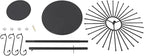 Scarf Display Stand 30-Arm Scarf Holder Organizer Freestanding Scarf Hanger 360° Rotating Rack for Home and Clothing Store (Black, 30 Rods)