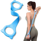 Figure 8 Fitness Resistance Band with Handles, Arm & Back Training Elastic Rope for Pure Barre Workout, Chest, Shoulder Stretching Exercise Equipment for Yoga, Pilates & Physical Therapy.