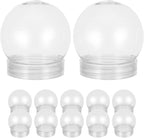 20pcs Plastic Snow Globe DIY Snow Globe Clear Plastic with Screw Off Water Globe Jar Empty for DIY Crafts Christmas Home Decoration (L*H: 5.3 x 6CM)