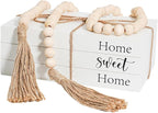 Decorative Books for Home Decor, Wooden Faux Book for Decoration, Farmhouse Stacked Display Books (Home Sweet Home)